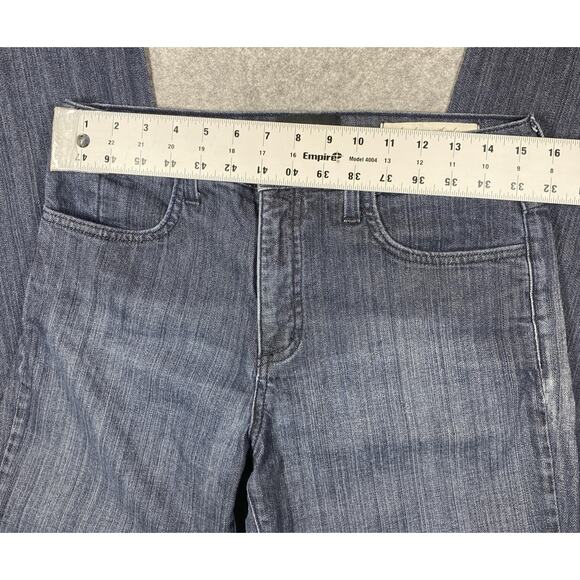 NYDJ Jeans Womens 10P Petite Blue Classic Straight Leg Made in USA Stretch Denim - Picture 3 of 13